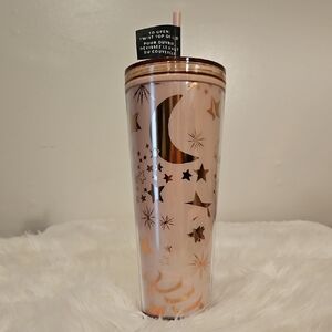 NWT Starbucks Moon And Stars Refillable Lid Tumbler